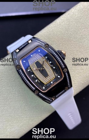 Richard Mille RM-07-01 Diamonds Dial Black Ceramic Ladies 1:1 Swiss Replica Watch 