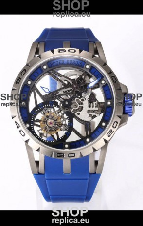Roger Dubuis Excalibur Spider Flying Tourbillon Skeleton Titanium Casing 45MM 1:1 Mirror Swiss Watch