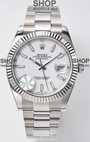Rolex Datejust Cal.3235 Movement Swiss Watch 1:1 Mirror Replica 904L Steel 41MM - White Dial 