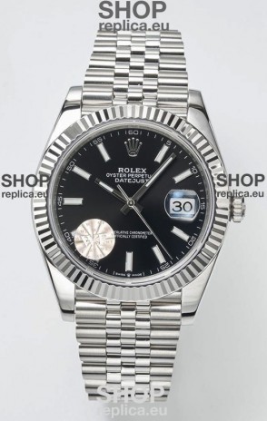 Rolex Datejust Cal.3235 Movement Swiss Watch 1:1 Mirror Replica 904L Steel 41MM - Black Dial 