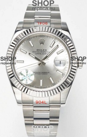 Rolex Datejust Cal.3235 Movement Swiss Watch 1:1 Mirror Replica 904L Steel 41MM - Steel Dial 