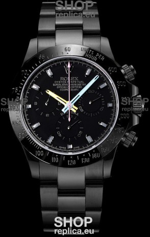 Rolex Daytona Blaken 1:1 Swiss Mirror Replica Black Dial Cal.4130 Movement (WITH BOX) 