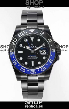 Rolex GMT Masters II REF.126710BLRO Batman BLAKEN Swiss Replica - 904L Steel in DLC Coating