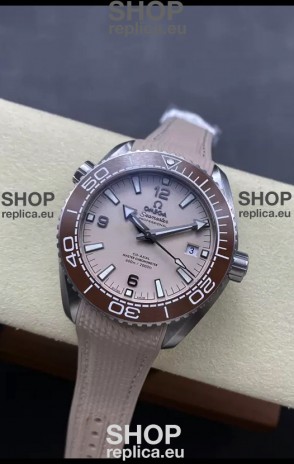 Omega Seamaster Planet Ocean 600M 43.50 MM Steel Casing with Beige Dial 1:1 Mirror Replica