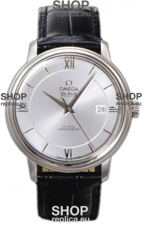 Omega De-Ville Annual Co-Axial Swiss Replica Watch 1:1 Mirror Edition in Steel Dial 39.5MM
