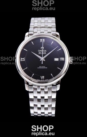 Omega De Ville Prestige Co-Axial 36.8MM Black Dial 1:1 Swiss Mirror Replica Watch 