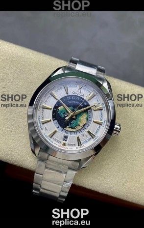 Omega Seamaster Aquaterra 150M Worldtimer White Dial 1:1 Mirror Replica Watch