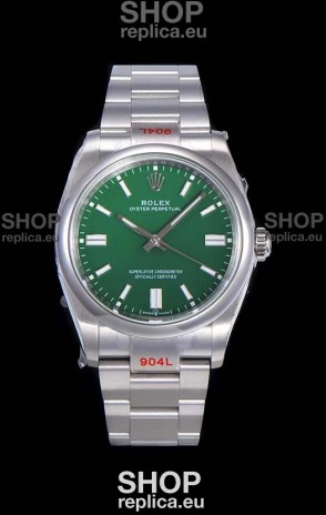 Rolex Oyster Perpetual REF#124300 41MM Cal.3230 Movement Swiss Replica Green Dial 904L Steel 1:1 Mirror Replica Watch