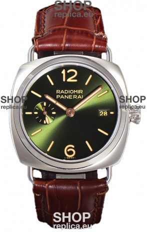 Panerai Radiomir PAM1573 Quaranta 40MM 904L Steel Green Dial Watch in 1:1 Mirror Replica 