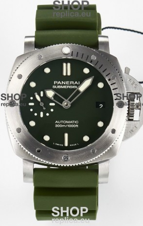 Panerai Super Clone Luminor Submersible Verde Militare PAM1055 42MM Replica Watch