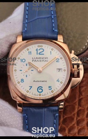 Panerai Luminor DUE PAM756 Edition 1:1 Mirror Swiss Replica Watch in Rose Gold Casing 42MM