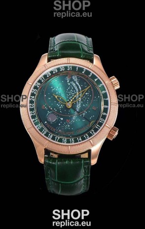 Patek Philippe 6102R Grand Compilations Handwind Swiss Replica Watch - Rugged Bezel Green Dial