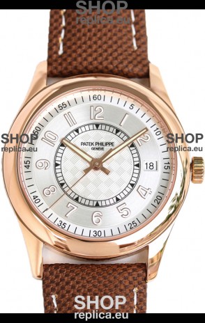 Patek Philippe Calatrava 6007R Steel Dial Rose Gold 1:1 Mirror Replica Watch