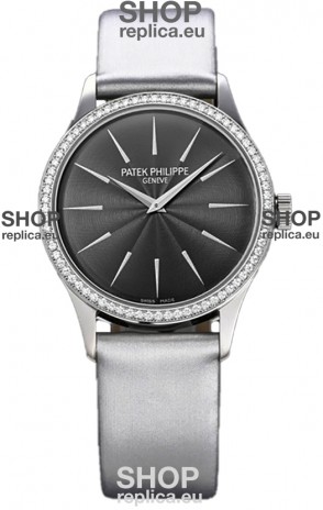 Patek Philippe Calatrava 4997 Ladies Steel Case Grey Dial with Swiss Automatic Movement Watch
