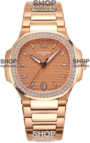 Patek Philippe Nautilus 7118R 35MM 1:1 Rose Gold Case & Dial 1:1 Mirror Replica Watch