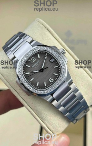 Patek Philippe Nautilus Super Clone 7010 32MM 1:1 Mirror Replica Grey Dial 