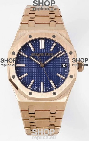 Audemars Piguet Royal Oak 15510 50th Anniversary 41MM Blue Dial Rose Gold 41MM 1:1 Mirror Replica