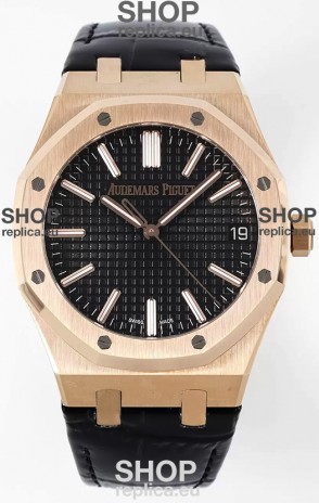 Audemars Piguet Royal Oak 15510 50th Anniversary 41MM Black Dial Rose Gold 41MM 1:1 Mirror Replica