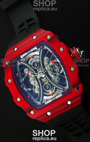 Richard Mille RM53-01 Pablo Mac Donough Red Carbon Case Swiss Replica Watch 