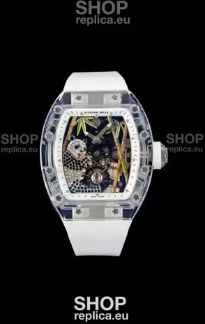 Richard Mille RM26-01 Tourbillon Panda Transparent Sapphires Casing Watch - Super Clone Replica