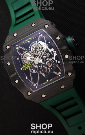 Richard Mille RM35-01 Rafael Nadal Forged Carbon Case with Green Strap 