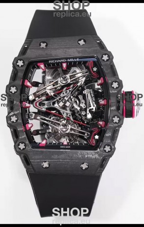 Richard Mille RM38-02 Carbon Casing Bubba Watson Black Rubber Tourbillon Movement 1:1 Mirror Replica