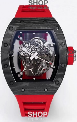 Richard Mille RM055 Black Carbon Casing 1:1 Superclone Genuine Tourbillon Watch 