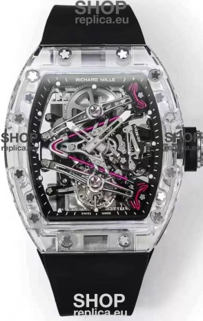 Richard Mille RM38-02 Sapphires Bubba Watson Black Rubber Tourbillon Movement 1:1 Mirror Replica