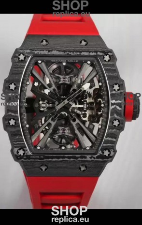 Richard Mille RM12-01 Carbon Fiber Case Genuine Tourbillon Movement 1:1 Mirror Replica Watch