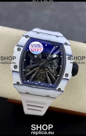 Richard Mille RM12-01 White Carbon Fiber Case Genuine Tourbillon Movement 1:1 Mirror Replica Watch
