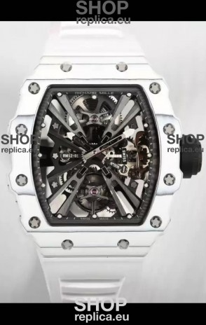 Richard Mille RM12-01 White Carbon Fiber Case Genuine Tourbillon Movement 1:1 Mirror Replica Watch