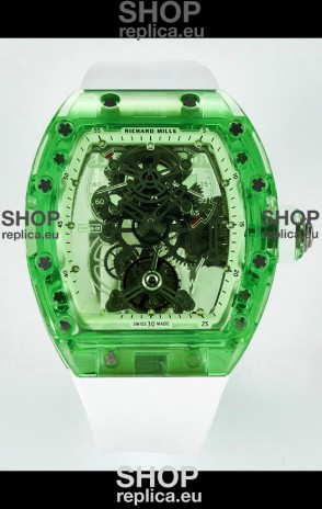 Richard Mille Super Clone 56-01 Transparent Sapphires Casing with Genuine Tourbillon Watch