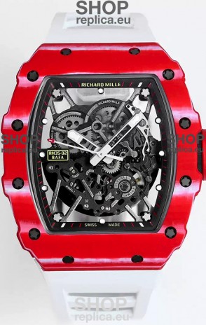 Richard Mille RM35-02 Rafael Nadal Carbon Fiber Casing with Genuine Tourbillon Super Clone Watch