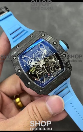 Richard Mille RM35-02 Rafael Nadal Carbon Fiber Casing with Genuine Tourbillon Super Clone Watch