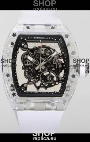 Richard Mille RM055 Transparent Sapphires Casing with Genuine Tourbillon Super Clone Watch