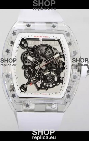 Richard Mille RM055 Transparent Sapphires Casing with Genuine Tourbillon Super Clone Watch