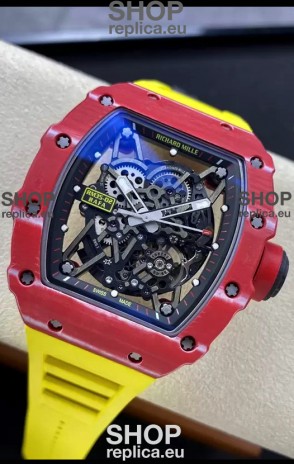 Richard Mille RM35-02 Rafael Nadal Red Carbon Fiber Casing with Genuine Tourbillon Super Clone Watch