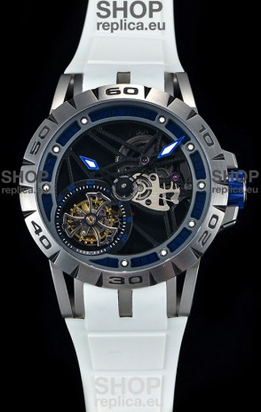 Roger Dubuis Excalibur Spider Flying Tourbillon Skeleton Titanium Casing 1:1 Mirror Swiss Watch