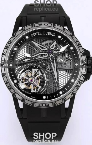 Roger Dubuis Excalibur Spider Pirelli Edition Titanium 1:1 Genuine Tourbillon Replica Watch 