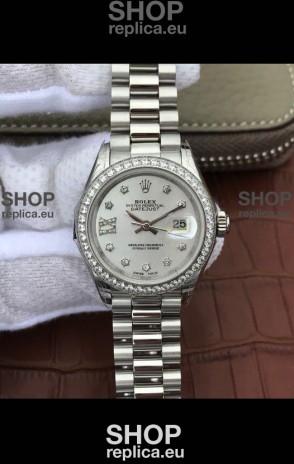 Rolex Datejust Ladies 28MM Cal.3135 Movement Swiss Replica in Grey Dial - 904L Steel Casing