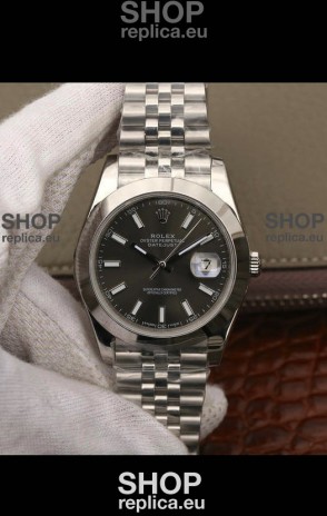 Rolex Datejust 41MM Cal.3135 Movement Swiss Replica Watch in 904L Steel Grey Dial