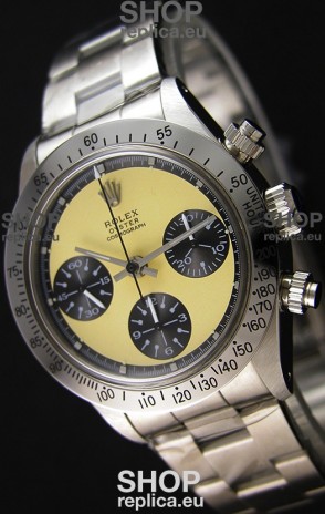 Rolex Daytona Vintage REF 6264 Off-White Dial Swiss Replica Watch - 904L Steel Watch 