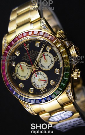 Rolex Cosmograph Daytona 116598 Yellow Gold 1:1 Mirror Cal.4130 Movement - Ultimate 904L Steel Watch