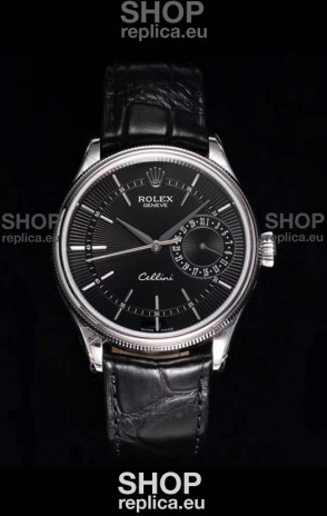Rolex Cellini Date Ref#50519 Replica 1:1 Mirror 904L Steel Watch Black Dial