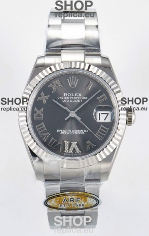 Rolex Super Clone Datejust ETA 2688 Movement 31MM Stainless Steel Case Grey Dial Watch
