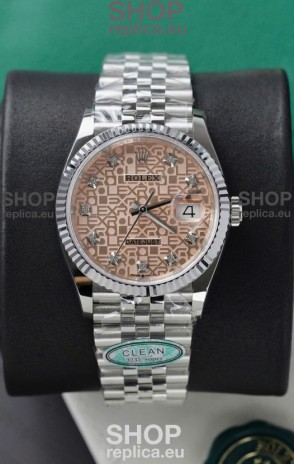Rolex Super Clone Datejust ETA 3235 Movement 36MM Sundust Computer dial 36MM Steel Case Watch