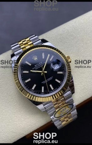 Rolex Datejust M126333 41MM ETA3235 72 Hours Power Black Dial Jubilee 1:1 Mirror Replica Yellow Gold 904L Steel