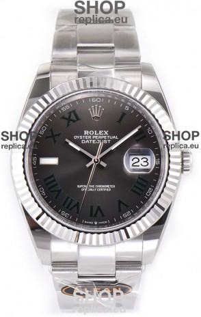 Rolex Datejust 126334 Wimbledon 41MM ETA3235 Slate Dial 72 Hours Power 1:1 Mirror Replica