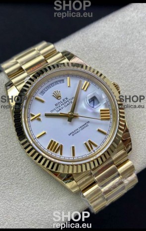 Rolex Day Date Presidential 18K Yellow Gold Watch 40MM - White Dial 1:1 Mirror Quality