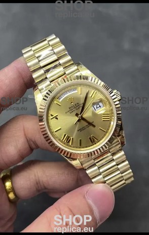 Rolex Day Date Presidential 18K Rose Gold Watch 40MM - Gold Dial 1:1 Mirror Quality